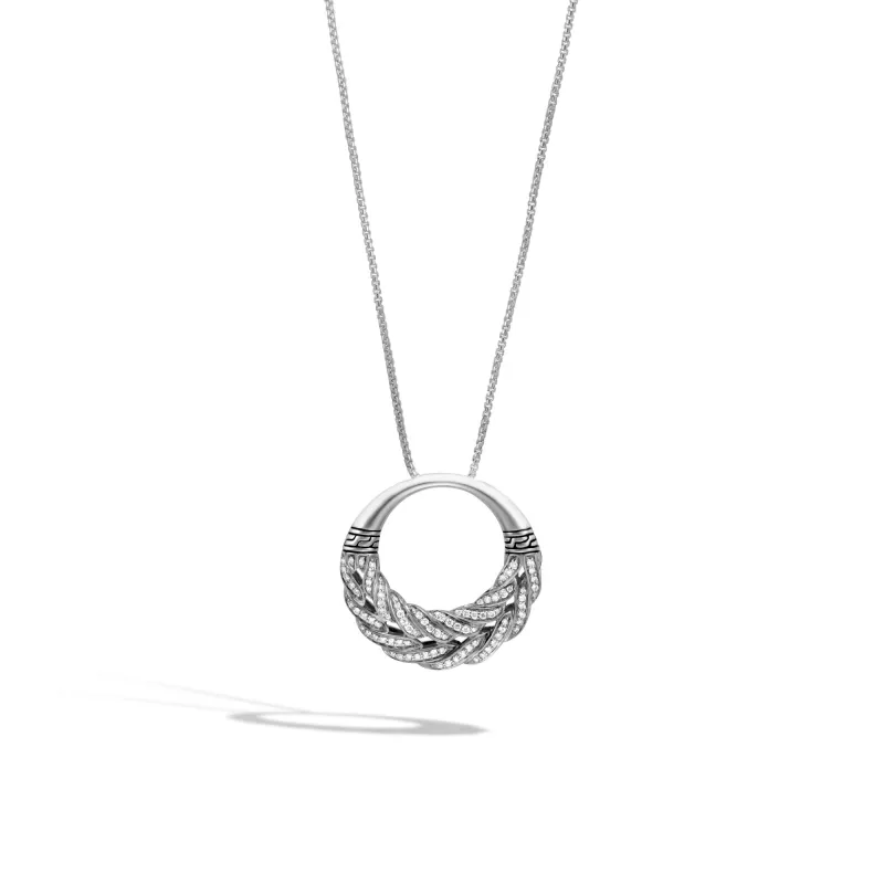 Classic Chain Pendant Necklace with Diamonds|NBP951432DI sold by John Hardy
