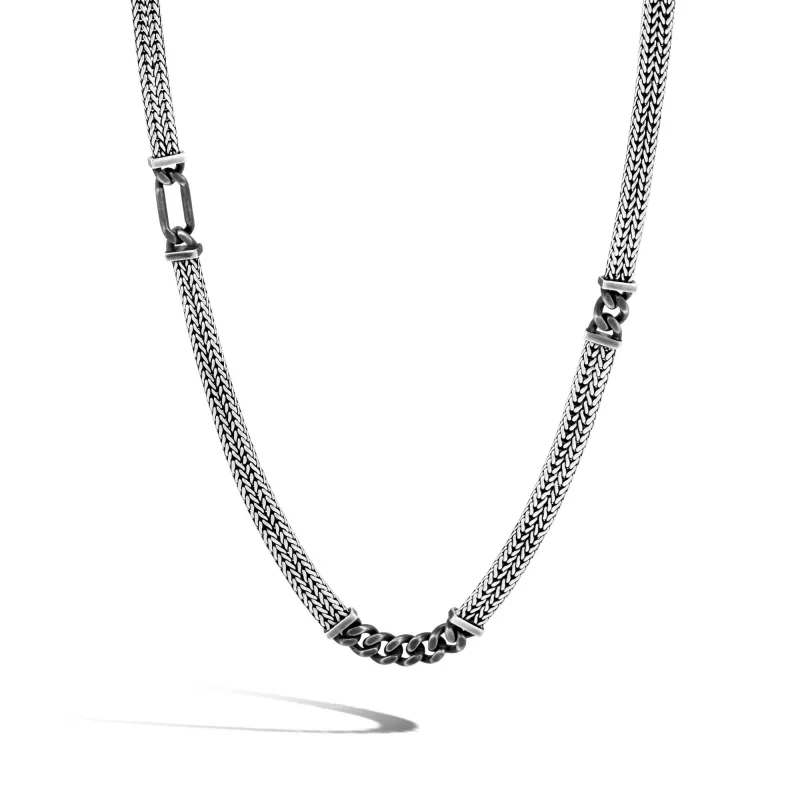Rata Chain Curb Station Necklace|NM900538 sold by John Hardy