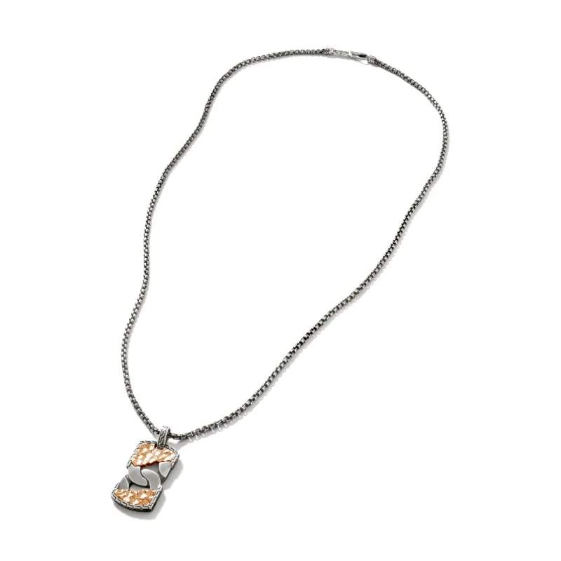 Reticulated Dog Tag Pendant Necklace|NM900831OZ sold by John Hardy