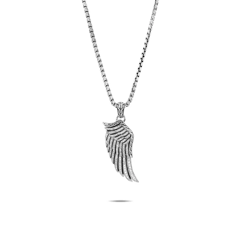 Eagle Wing Pendant Necklace with Diamonds|NMP902852DI made by John Hardy
