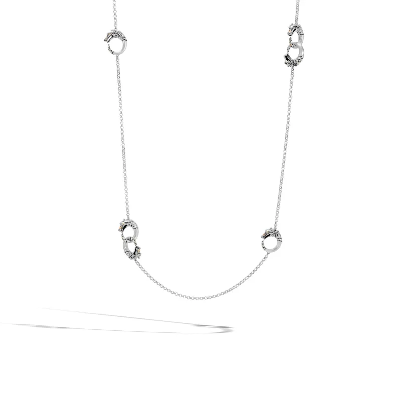 Naga Brushed Station Necklace|NZ650124BH sold by John Hardy