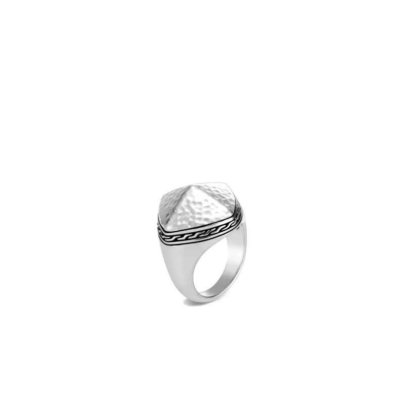 Classic Chain Hammered Sugarloaf Ring|RB90521 sold by John Hardy