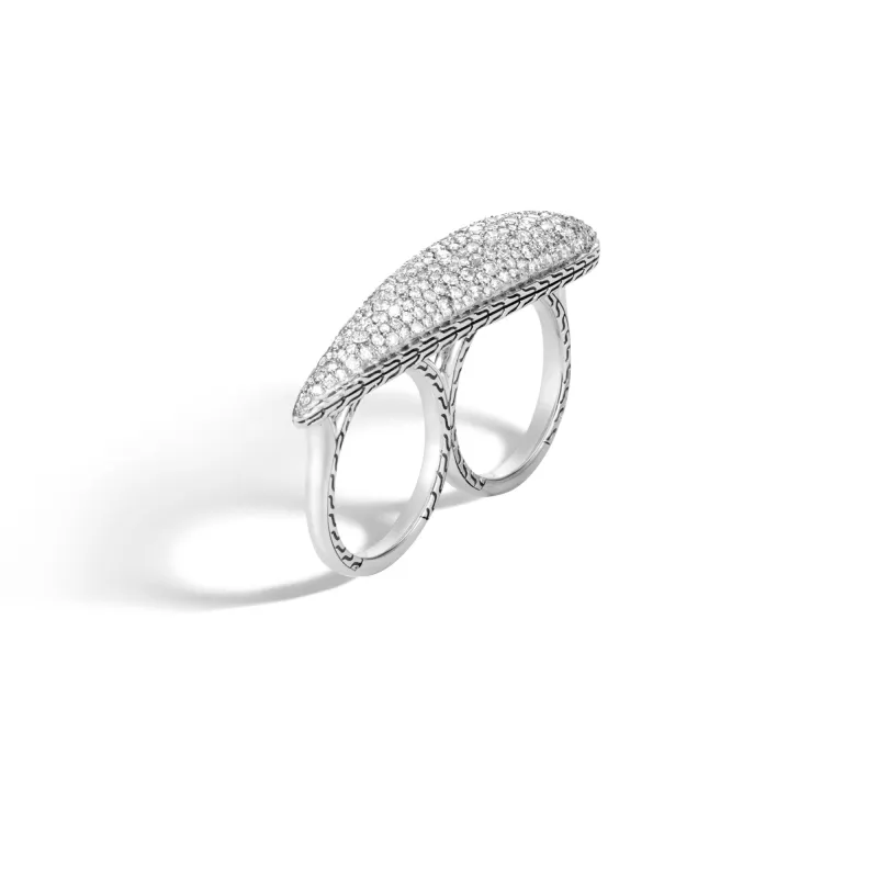 Classic Chain Ring in Silver with Diamond|RBP903622DI sold by John Hardy