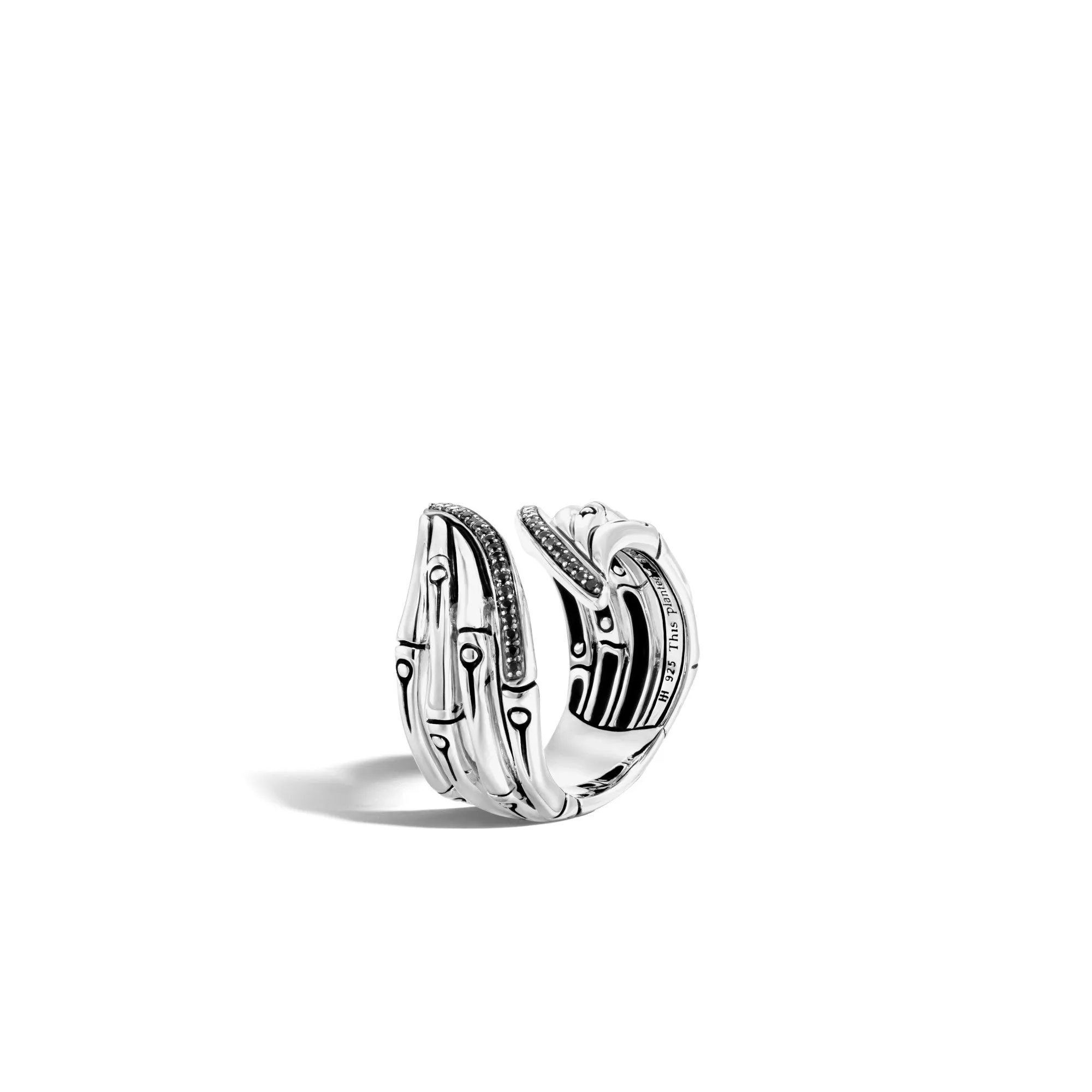Bamboo Pavé Open Band Ring|RBS500704BLS sold by John Hardy product image thumbnail 2