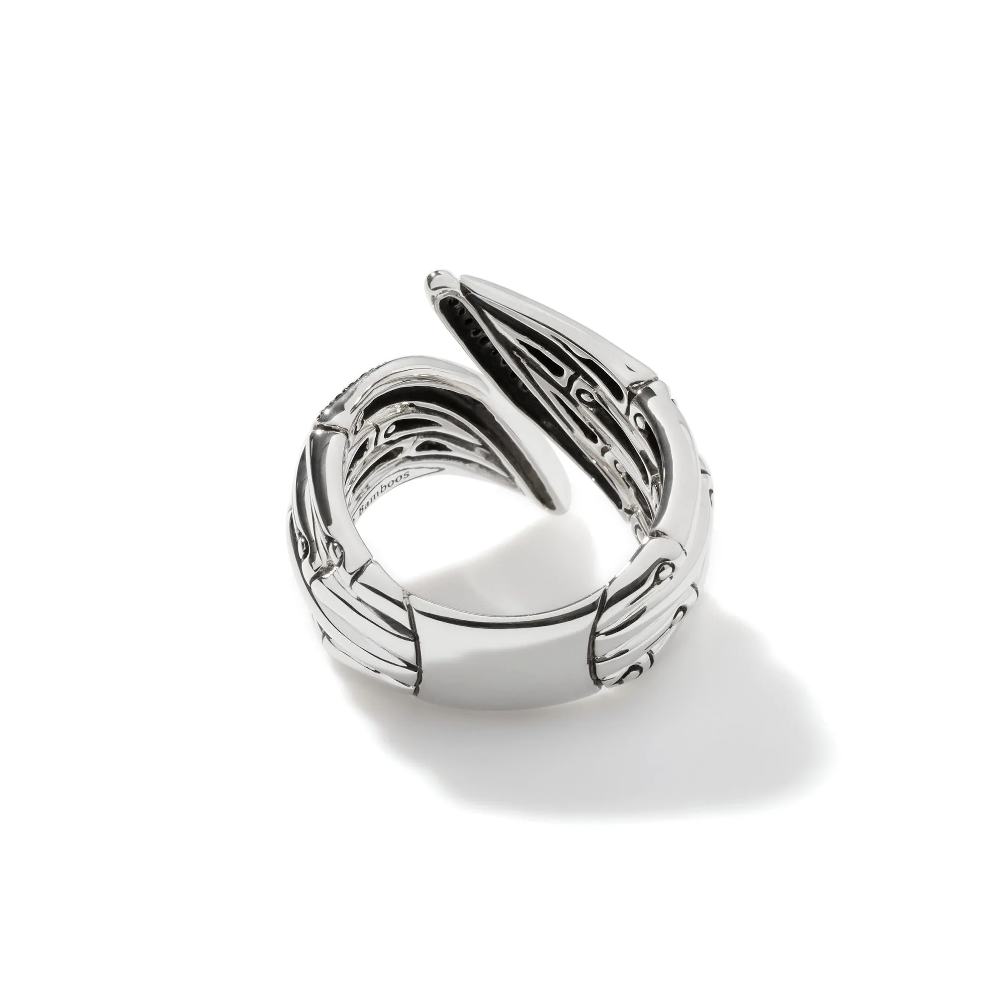 Bamboo Pavé Open Band Ring|RBS500704BLS sold by John Hardy product image thumbnail 5