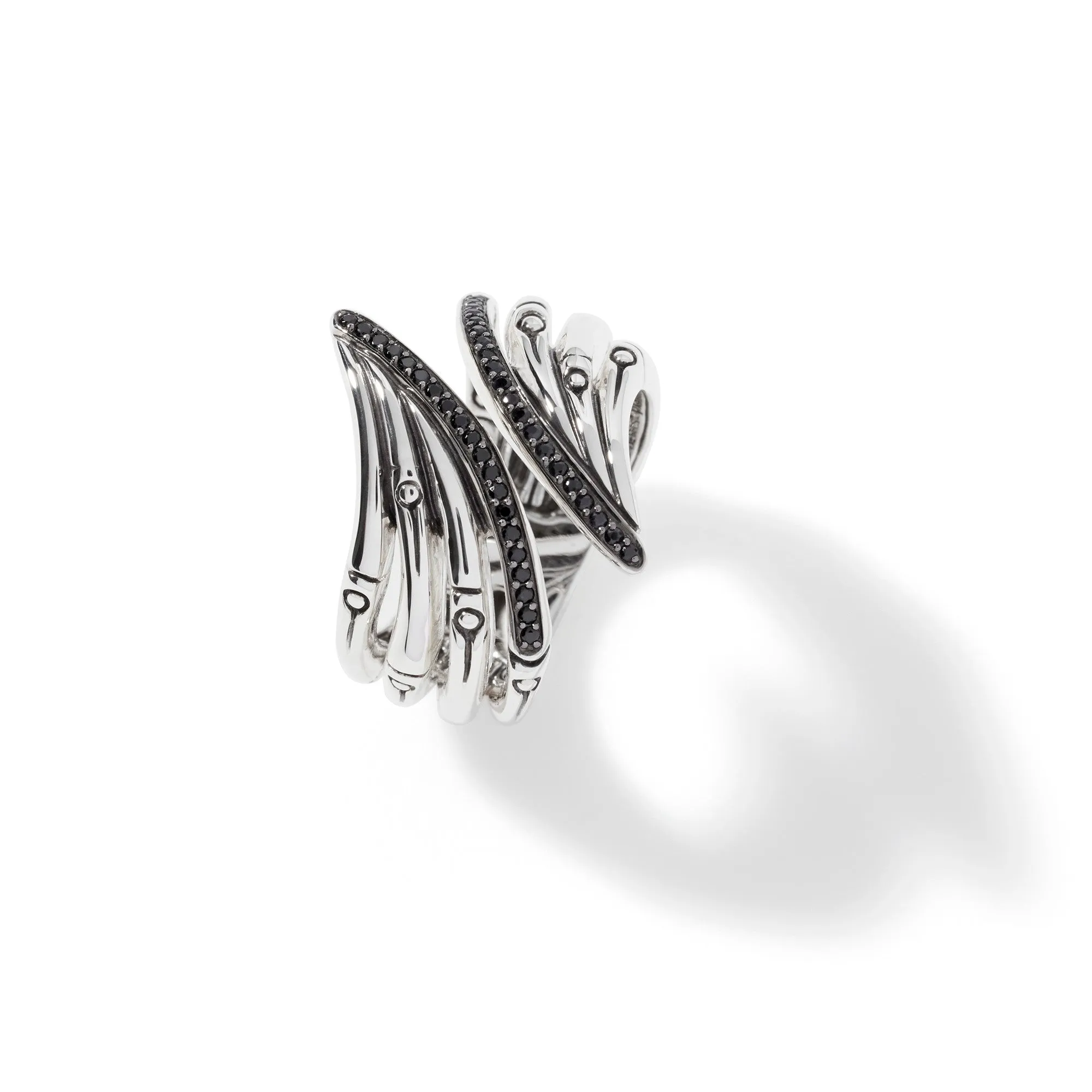 Bamboo Pavé Open Band Ring|RBS500704BLS sold by John Hardy product image thumbnail 4