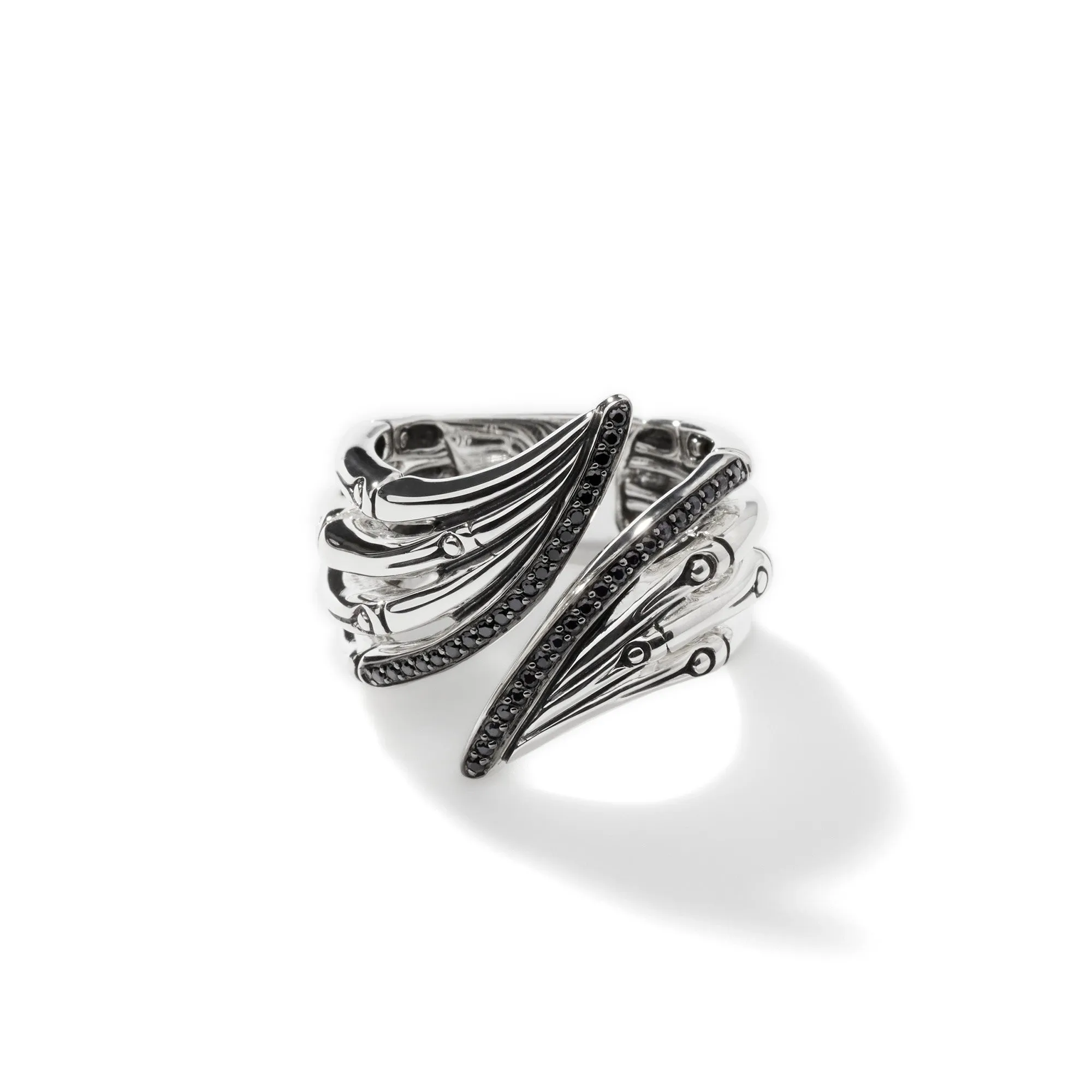 Bamboo Pavé Open Band Ring|RBS500704BLS sold by John Hardy