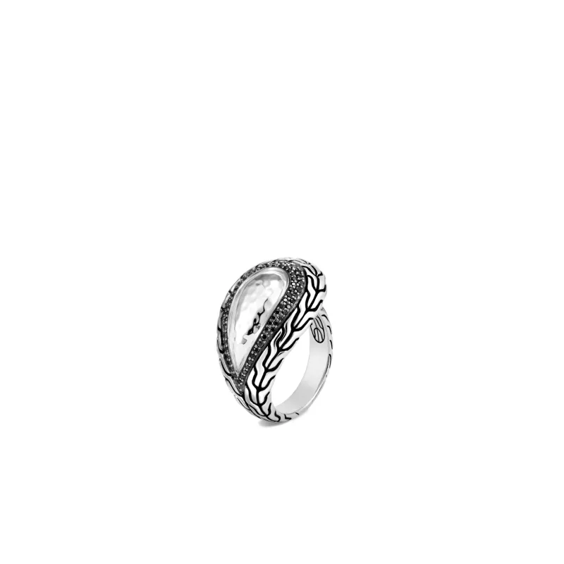 Chain Hammered Ring|RBS906004BLSBN sold by John Hardy