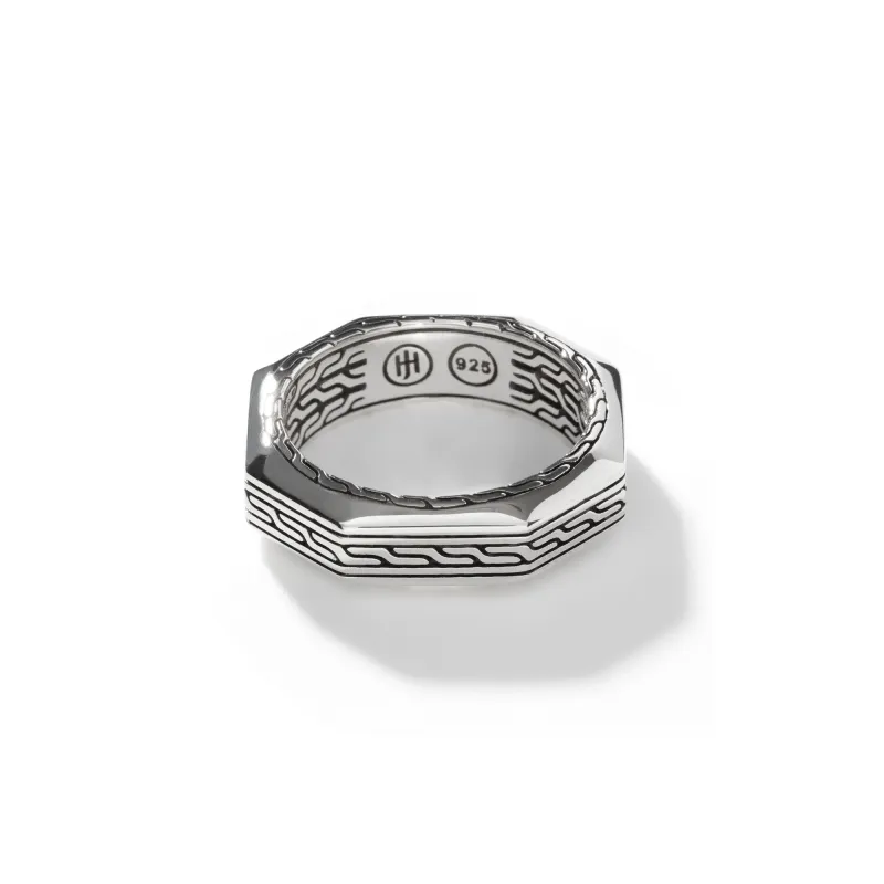 Carved Chain Geometric Band Ring|RM90623 sold by John Hardy