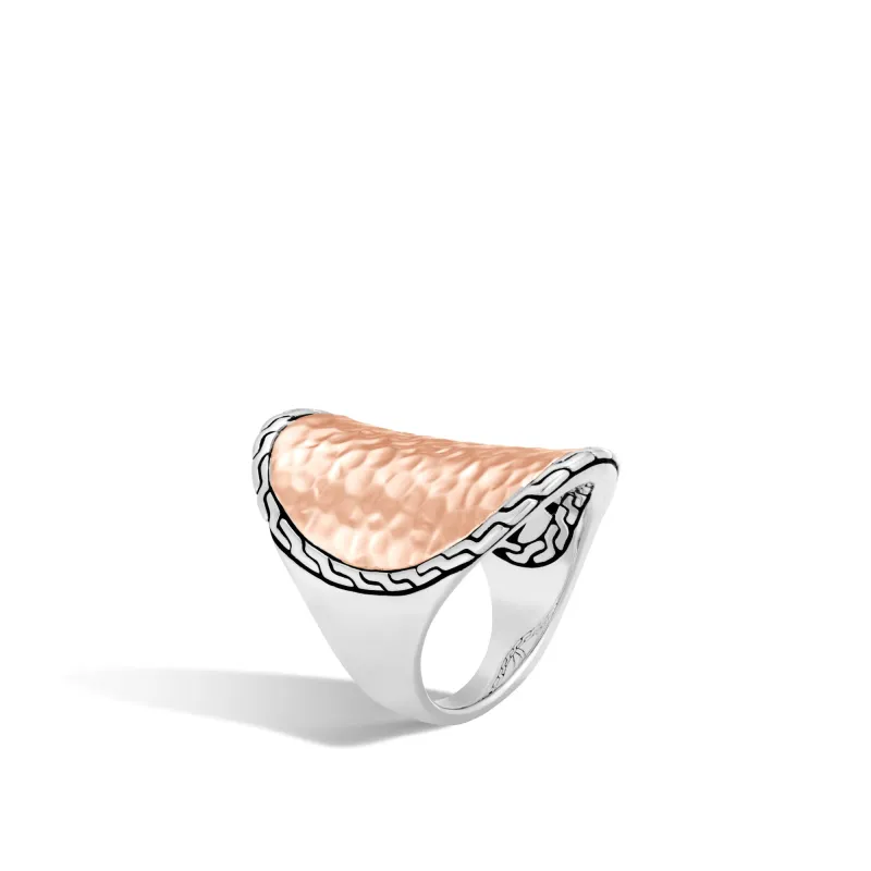 Classic Chain Hammered Saddle Ring|RZ96179R sold by John Hardy