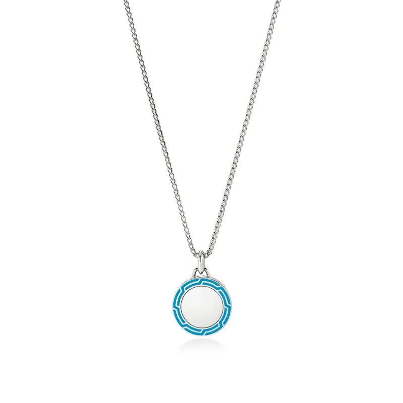 Tag Necklace, Sterling Silver, Enamel|NM901156BU sold by John Hardy