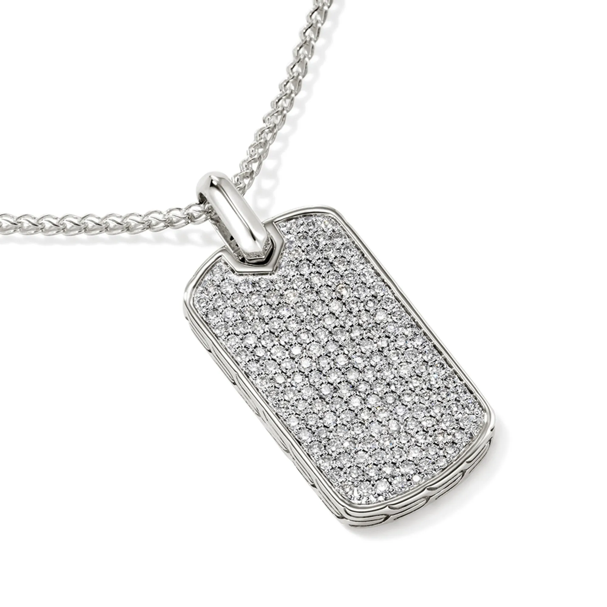Tag Necklace, Sterling Silver, Diamonds, 2MM|NMP9011322DI sold by John Hardy product image thumbnail 2
