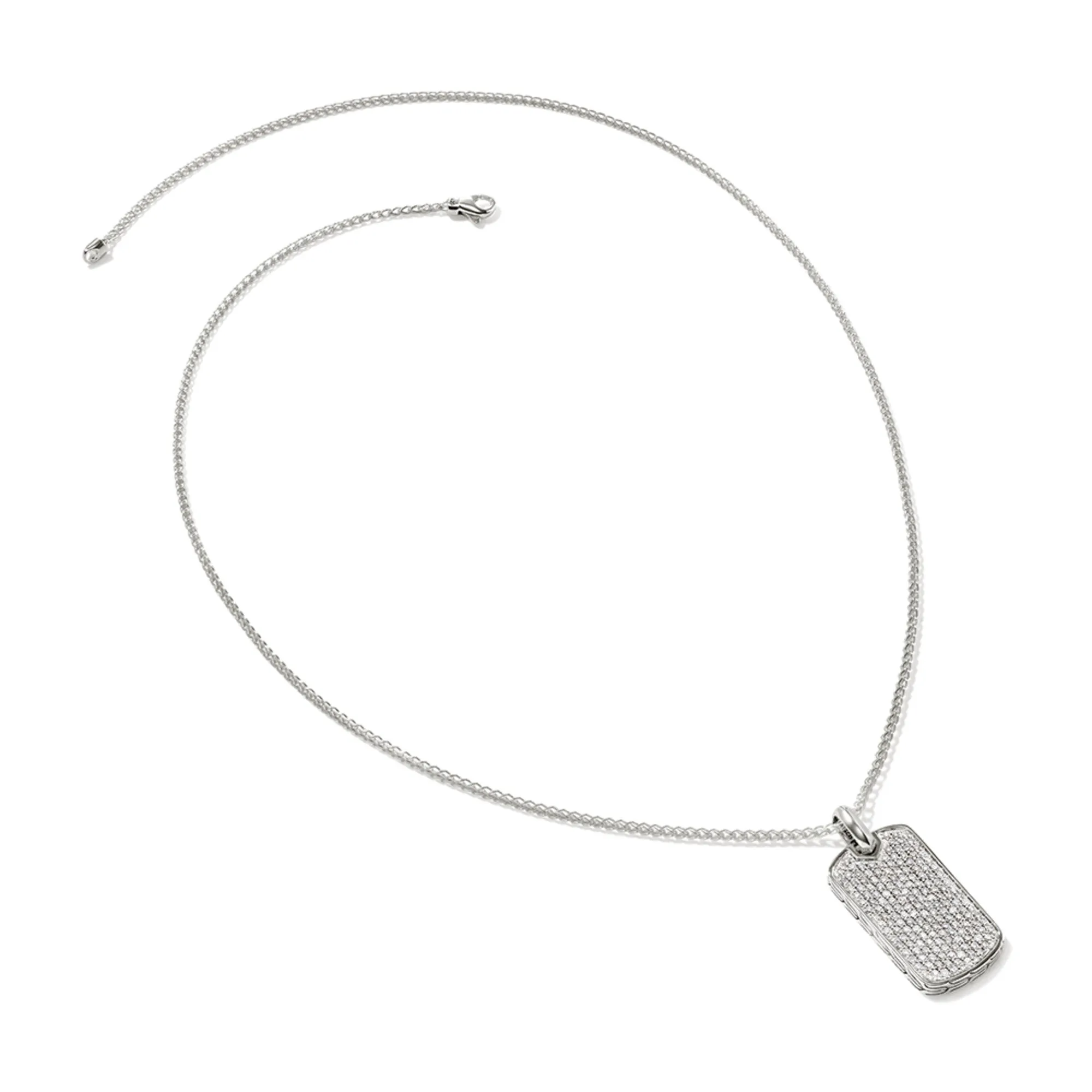 Tag Necklace, Sterling Silver, Diamonds, 2MM|NMP9011322DI sold by John Hardy product image thumbnail 3