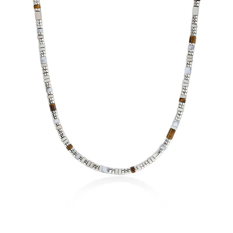 Colorblock Choker, Silver, Slim|NBS986611LBRTEHL sold by John Hardy