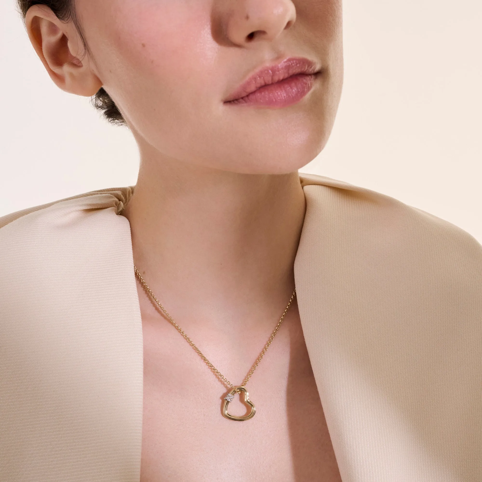 Bamboo Heart Necklace, Gold, Diamonds|NGGX501142DI sold by John Hardy product image thumbnail 5