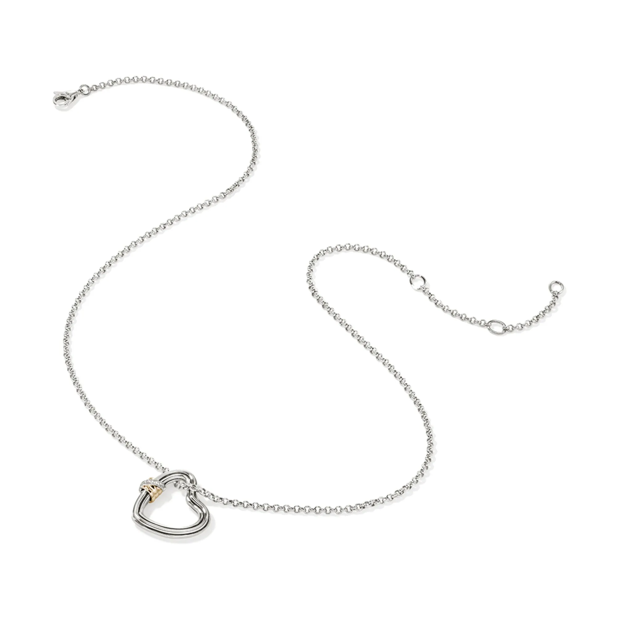 Bamboo Pendant Necklace, Gold, Silver, Diamonds|NZZP501142DI sold by John Hardy product image thumbnail 3