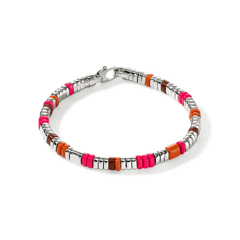 Colorblock Bracelet, Silver, Slim|BUS9012251PKORRJ sold by John Hardy