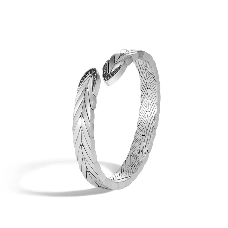 Modern Chain Brushed Cuff with Black Sapphire|CBS945344BHBLS sold by John Hardy