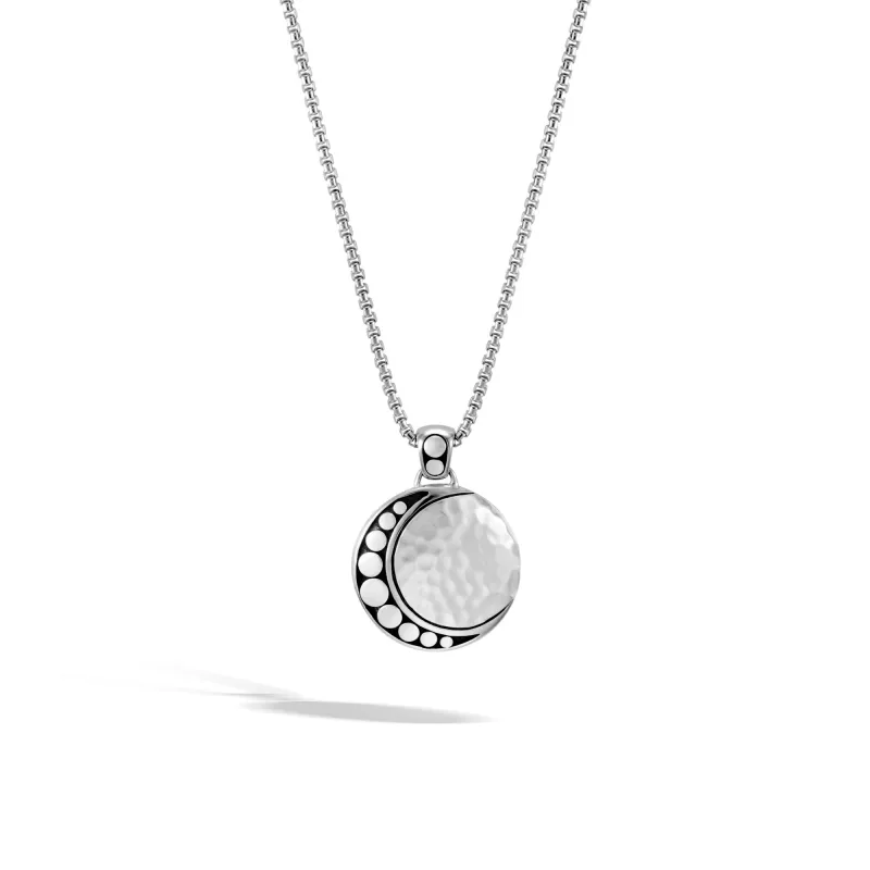 Moon Phase Hammered Pendant Necklace|NB39058 sold by John Hardy