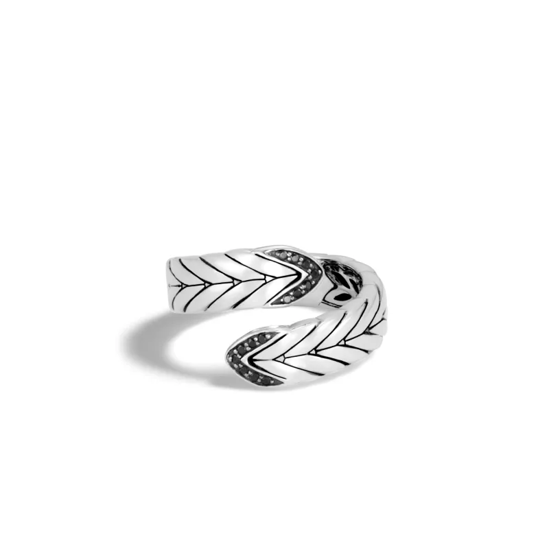 Modern Chain Bypass Ring with Black Spinel|RBS945394BN sold by John Hardy