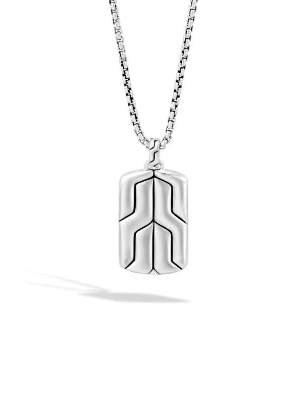 Classic Chain Dog Tag Necklace|NB99767 made by John Hardy