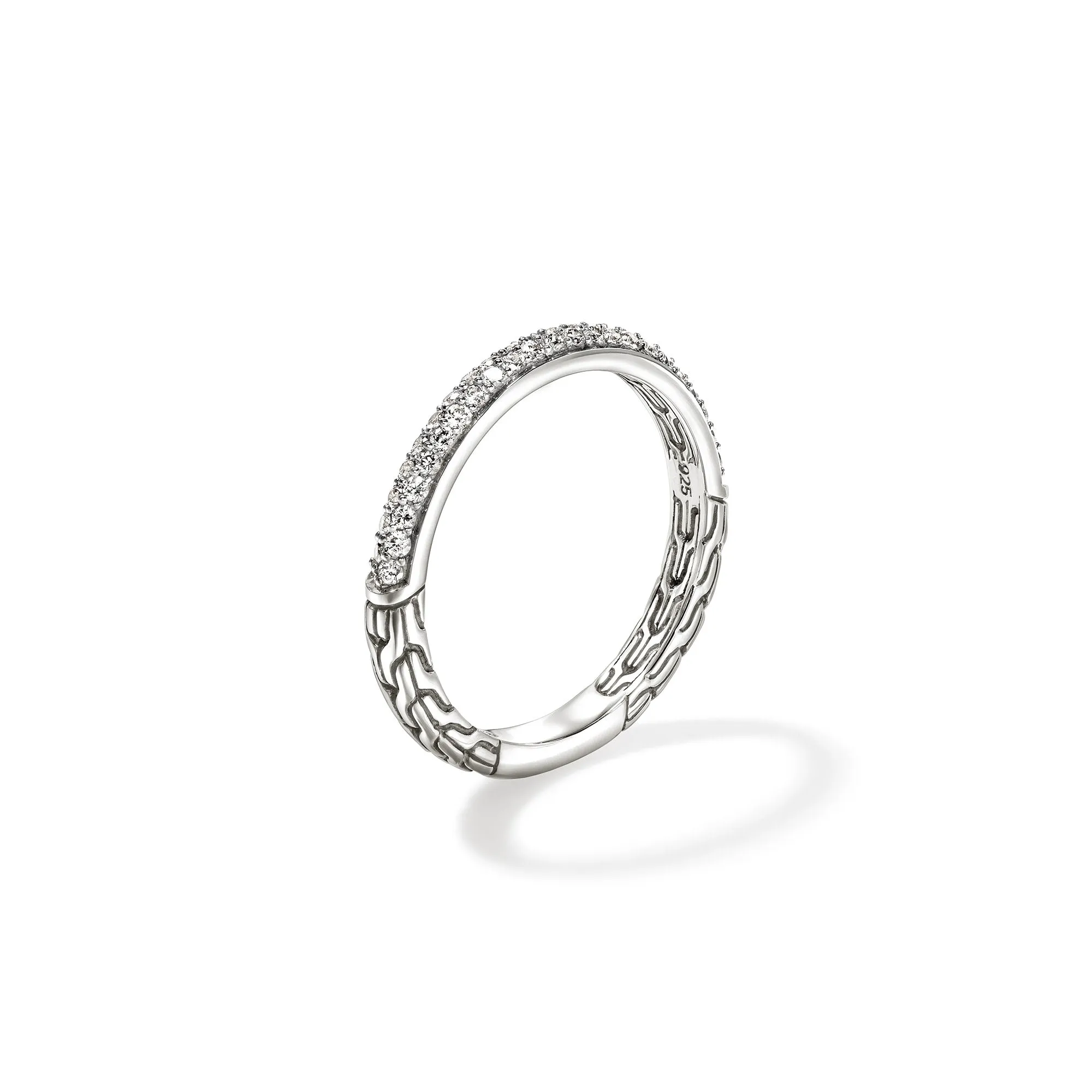 JH Essential Pavé Band Ring, Sterling Silver, Diamonds, 2.5MM|RBP987042DI sold by John Hardy product image thumbnail 3