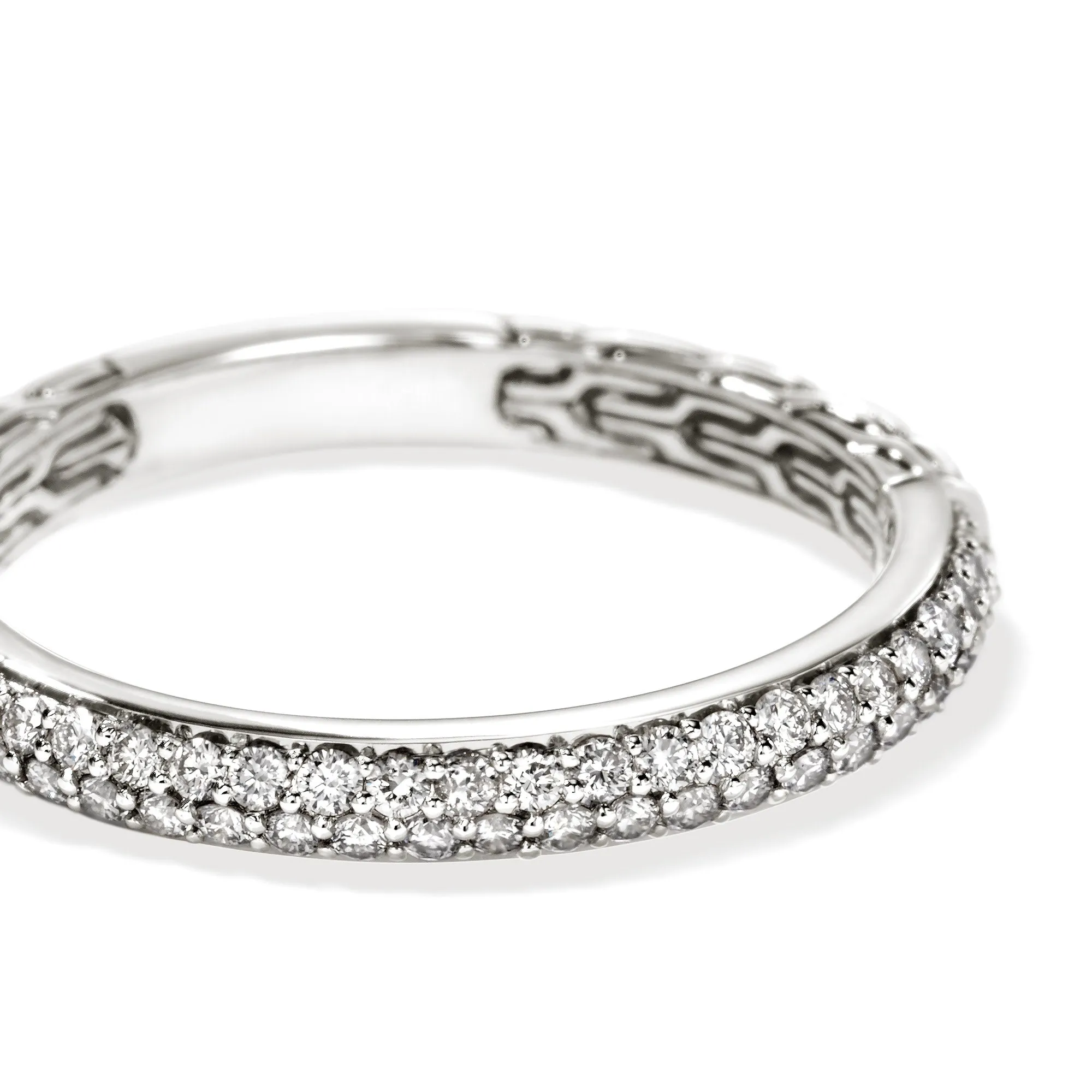 JH Essential Pavé Band Ring, Sterling Silver, Diamonds, 2.5MM|RBP987042DI sold by John Hardy product image thumbnail 2