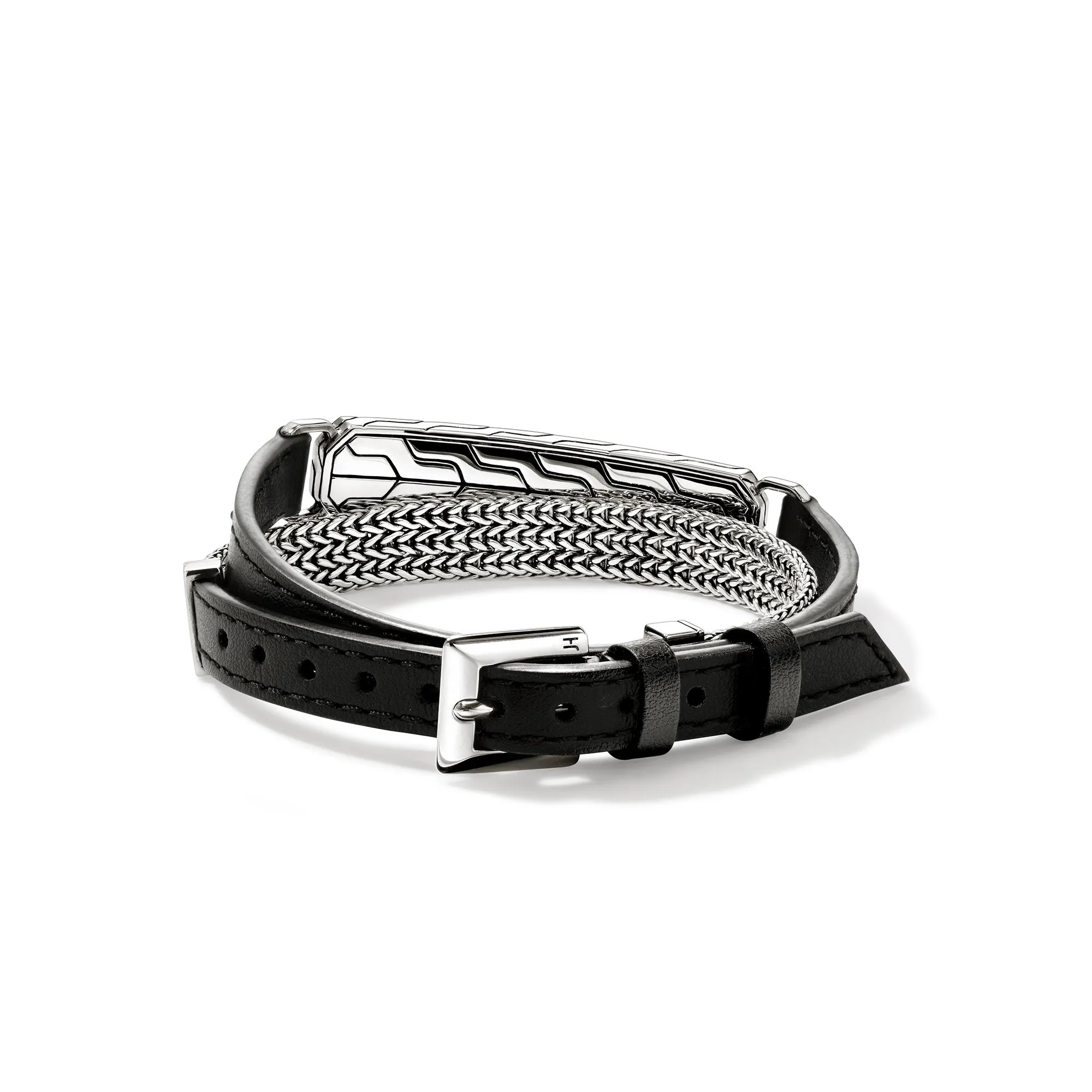 ID Wrap, Sterling Silver, Leather, 9MM|BU98691BL sold by John Hardy product image thumbnail 4