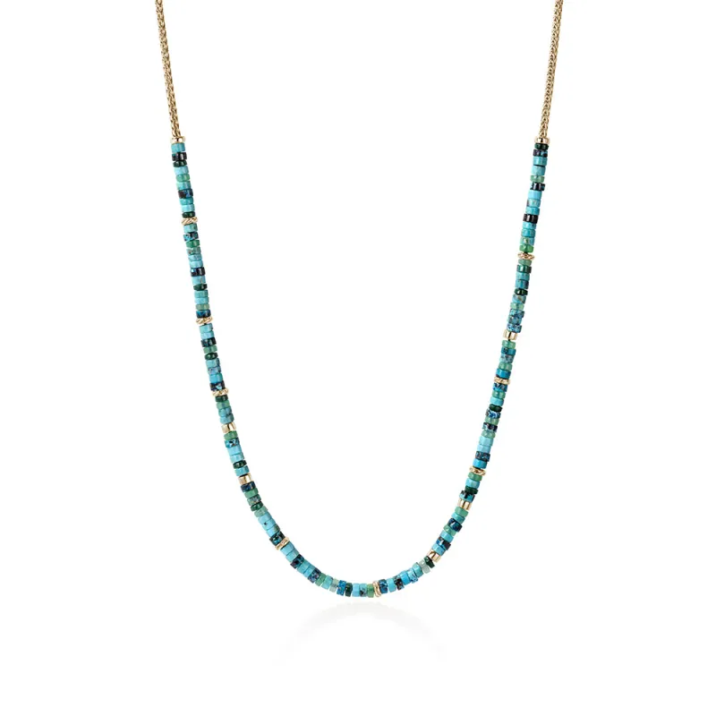 Heishi Chain Necklace, Gold, Hardstones|NMGGS987501TQCRS sold by John Hardy