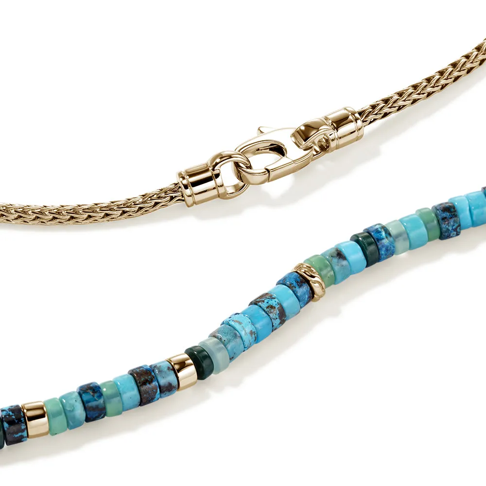 Heishi Chain Necklace, Gold, Hardstones|NMGGS987501TQCRS sold by John Hardy product image thumbnail 2