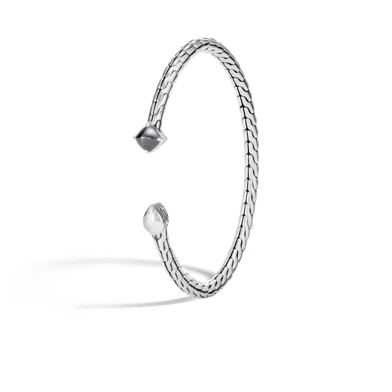 Classic Chain Flex Cuff with Hematite|CBS903501HE sold by John Hardy