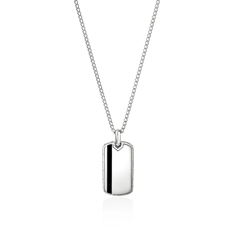Tag Necklace, Sterling Silver, Enamel|NM901154BL sold by John Hardy