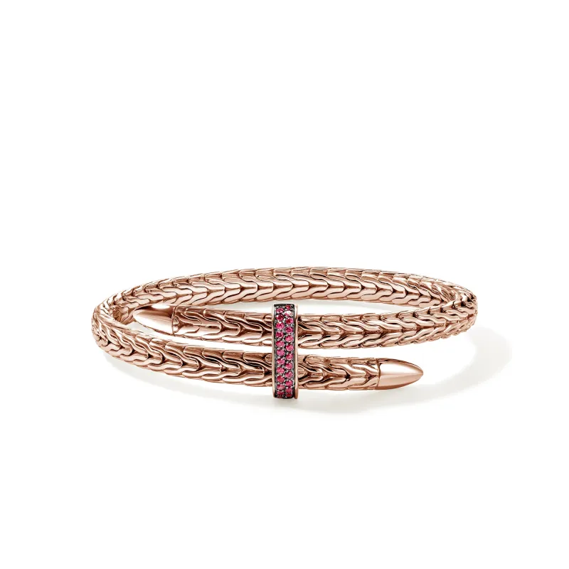 Spear Flex Cuff, Rose Gold, Gemstones|CGGS9011074RRB sold by John Hardy
