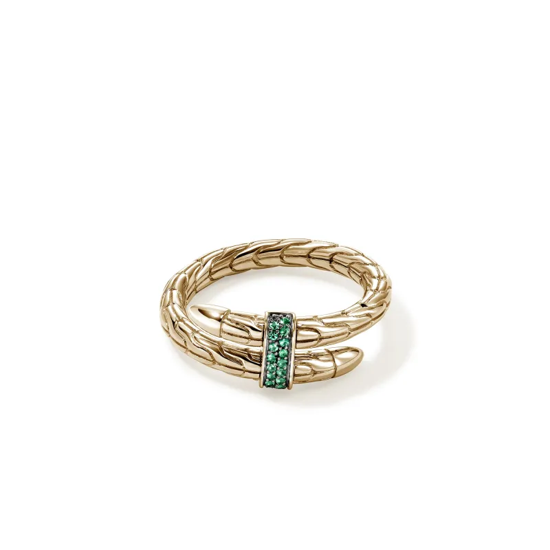 Spear Wrap Ring, Gold, Gemstones|RGGS986804EM sold by John Hardy