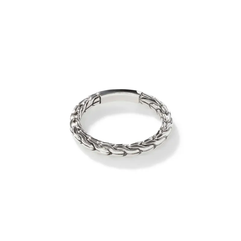 Carved Chain Band Ring, Sterling Silver, Slim|RB90365 sold by John Hardy
