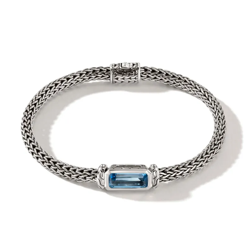 Icon Bracelet, Sterling Silver, Gemstone, 5MM|BUS9009691AQ sold by John Hardy