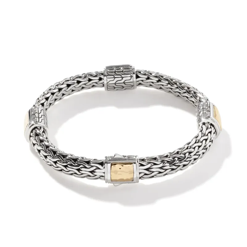 Icon Bracelet, Sterling Silver, Gold, 7.5MM|BZ90471 sold by John Hardy