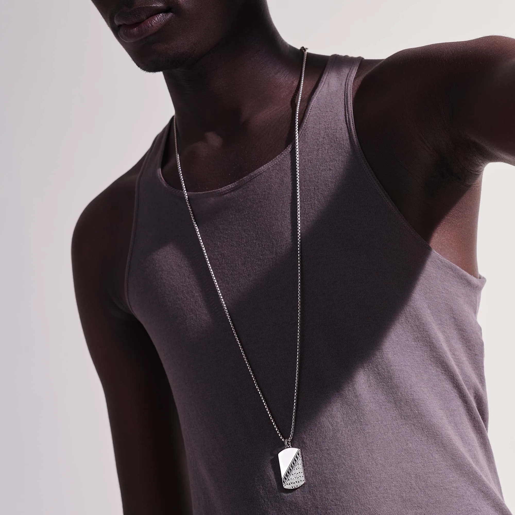 Carved Chain Tag Pendant, Sterling Silver|HM900807 sold by John Hardy product image thumbnail 4
