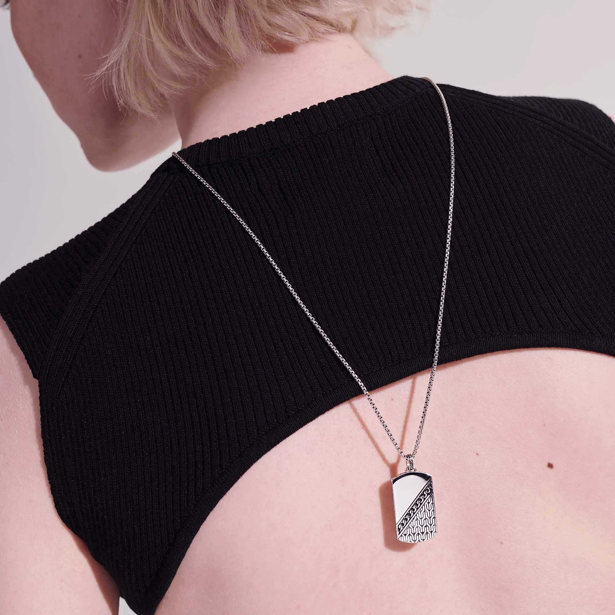 Carved Chain Tag Pendant, Sterling Silver|HM900807 sold by John Hardy product image thumbnail 3