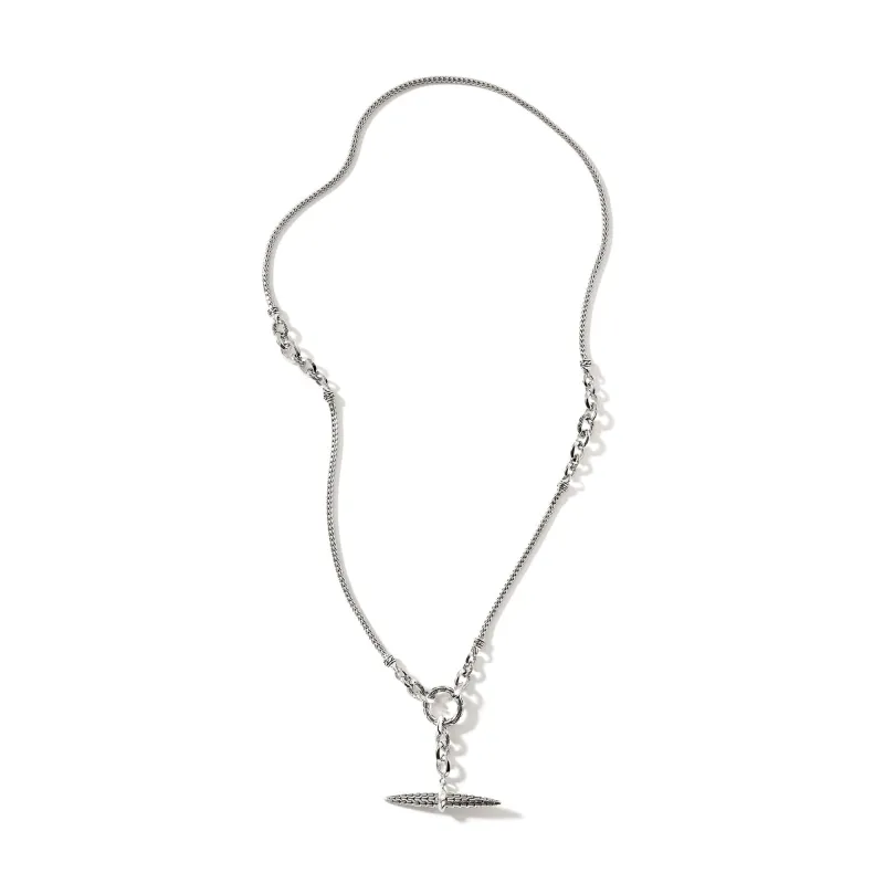 Carved Chain Pendant Necklace, Silver|NM900973 sold by John Hardy