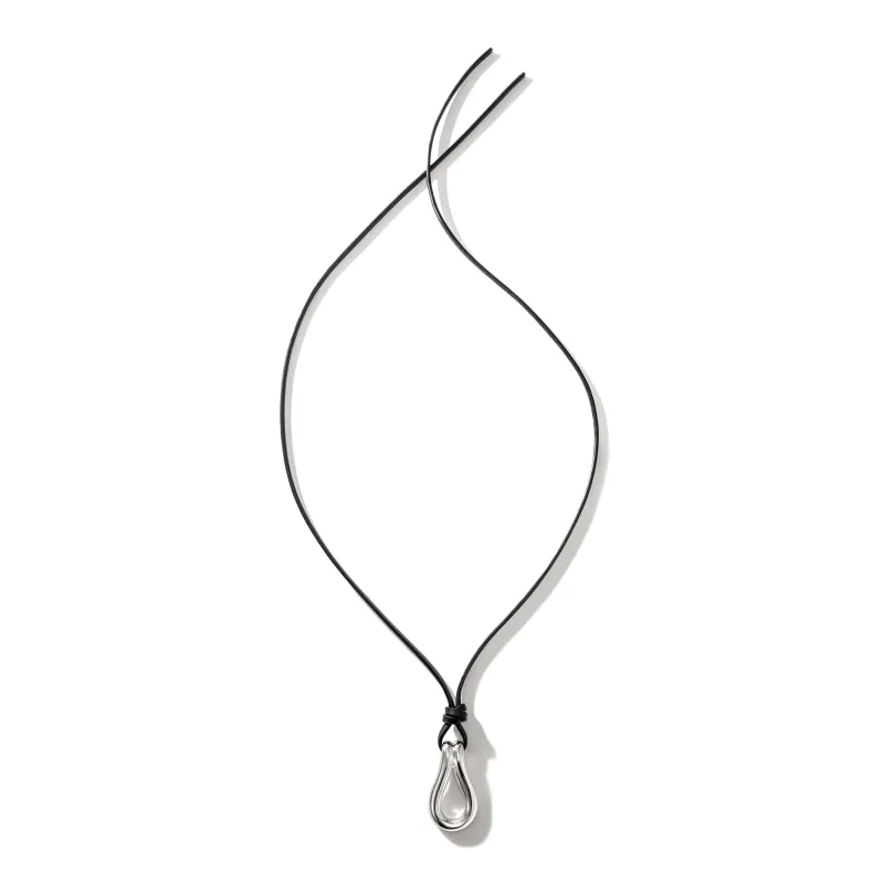 Surf Pendant Necklace, Silver, Leather|NB901056BL sold by John Hardy