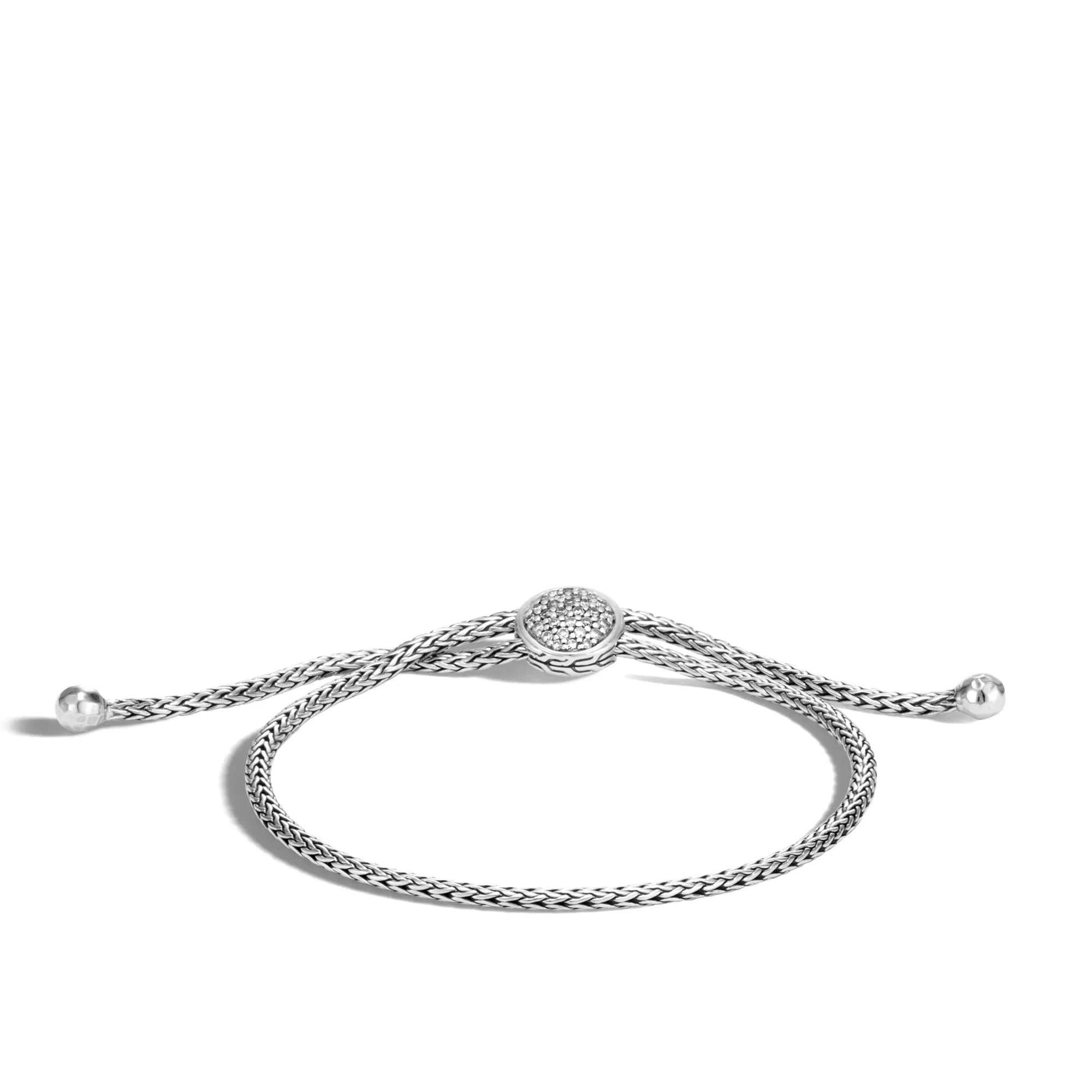Classic Chain Pull Through Bracelet with Diamonds|BBP9995902DI sold by John Hardy