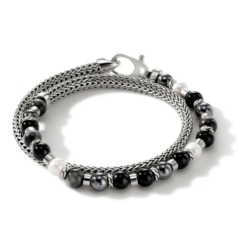 Colorblock Wrap, Silver, Pearl|BUS90110611BONHEEG sold by John Hardy