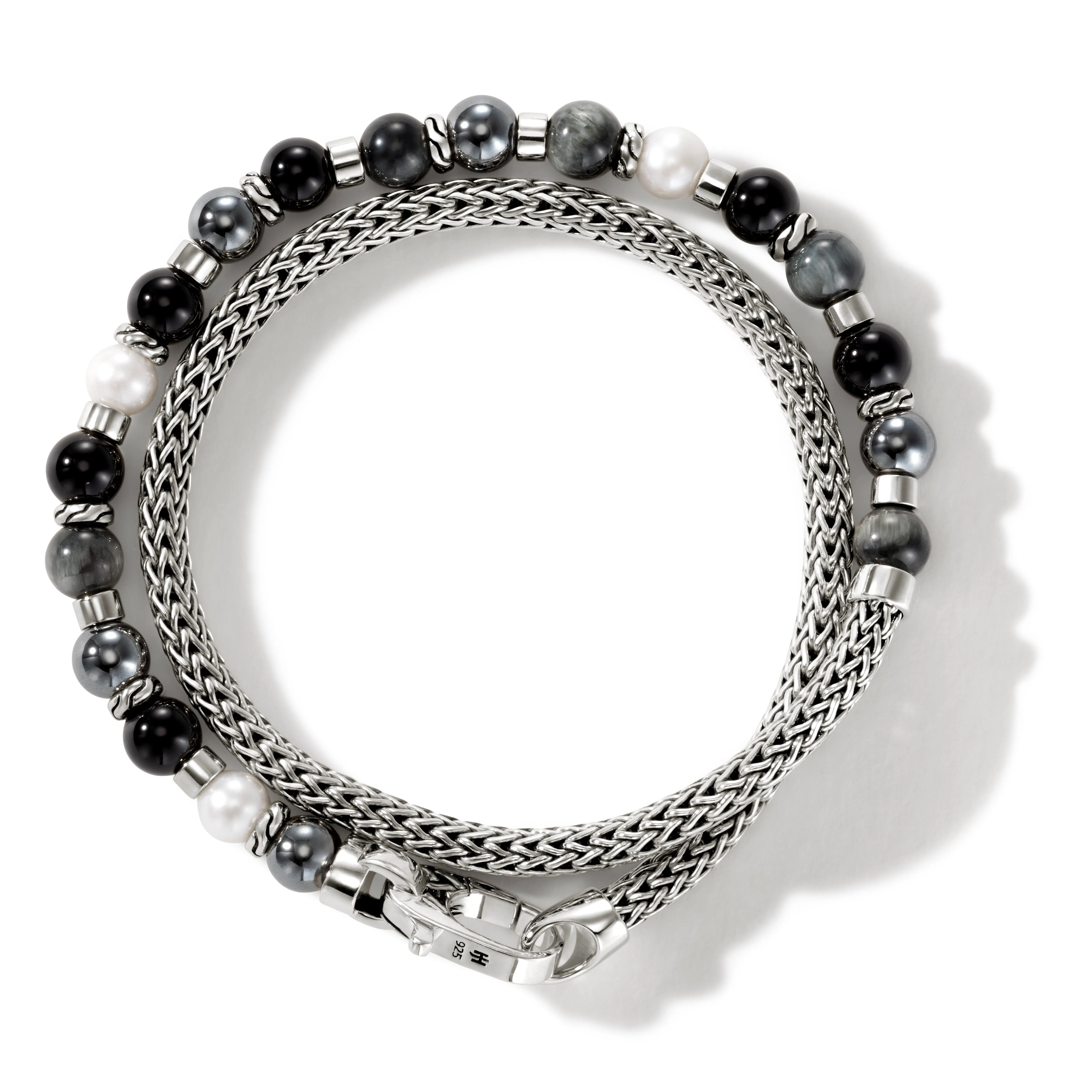 Colorblock Wrap, Silver, Pearl|BUS90110611BONHEEG sold by John Hardy product image thumbnail 4