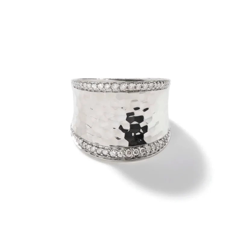 Palu Saddle Ring, Sterling Silver, Diamonds|RBP72712DI sold by John Hardy