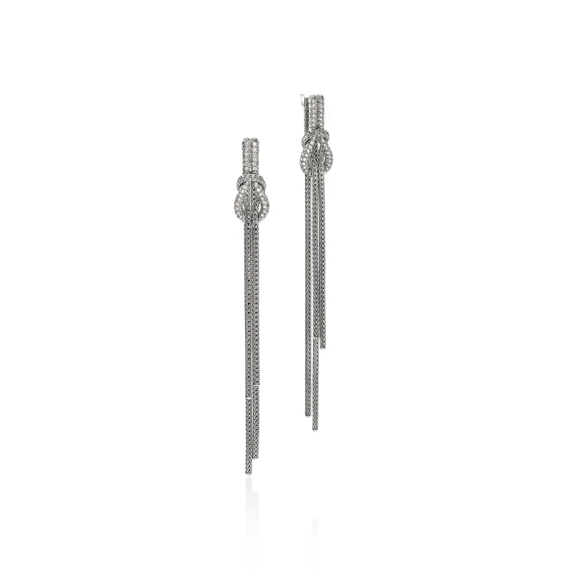 Love Knot Drop Earring, Sterling Silver, Diamonds|EBP9010632DI sold by John Hardy