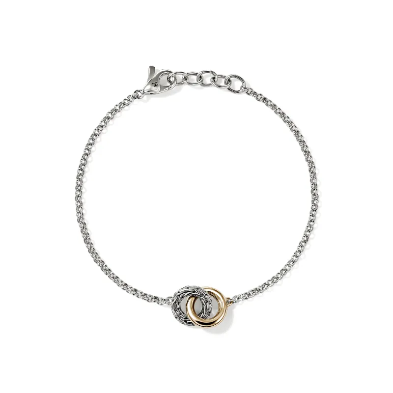JH Essential Link Bracelet, Sterling Silver, Gold, 2MM|BUZZ98975 sold by John Hardy