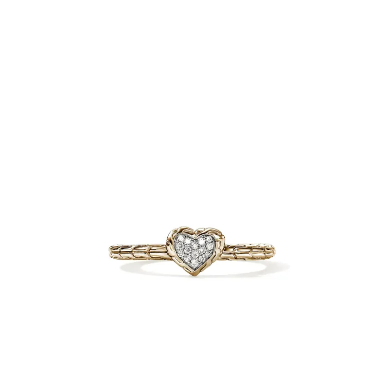JH Essential Heart Ring, Gold, Diamonds|RGGX989762DI sold by John Hardy