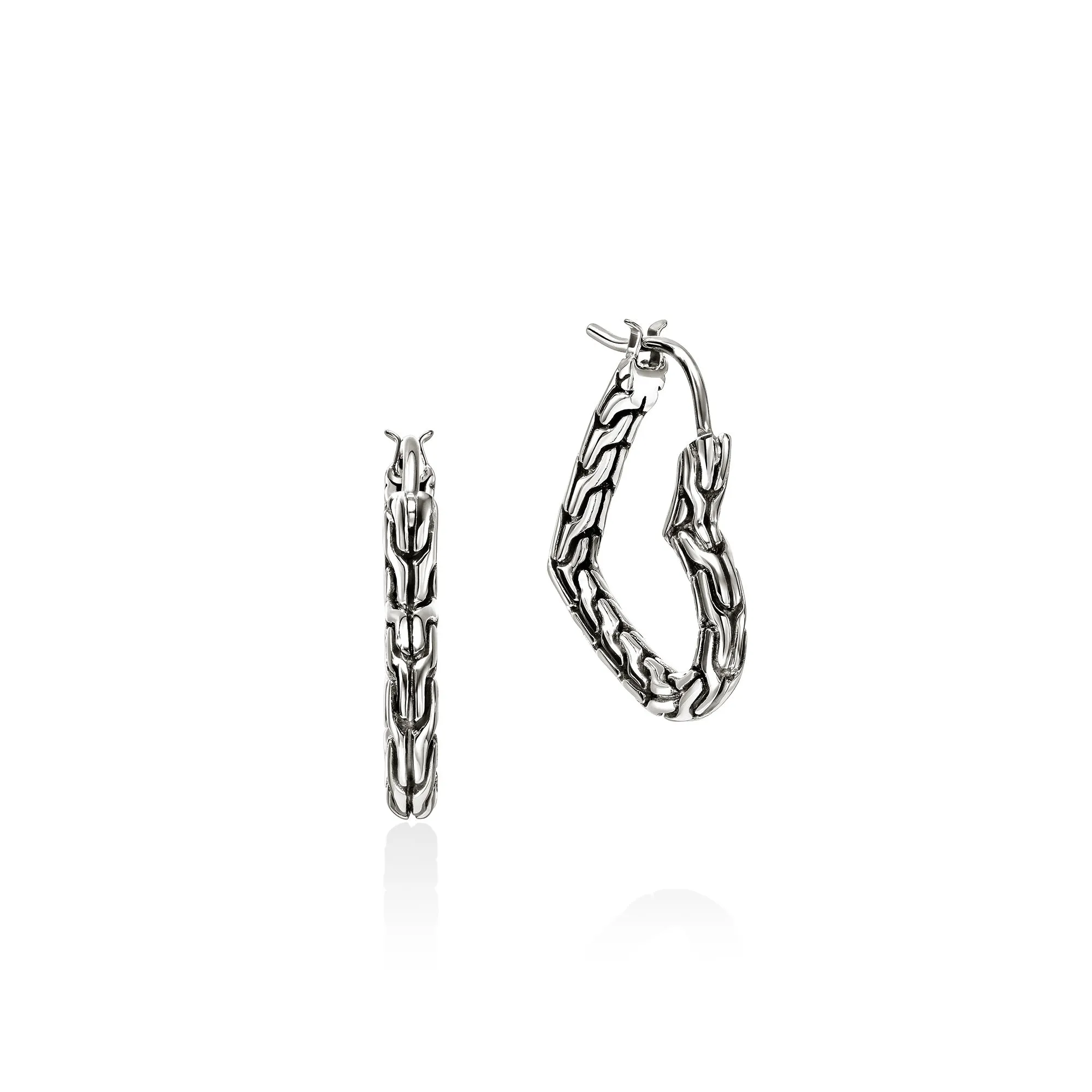 JH Essential Heart Hoop Earrings, Sterling Silver, 21MM|EB98968 sold by John Hardy