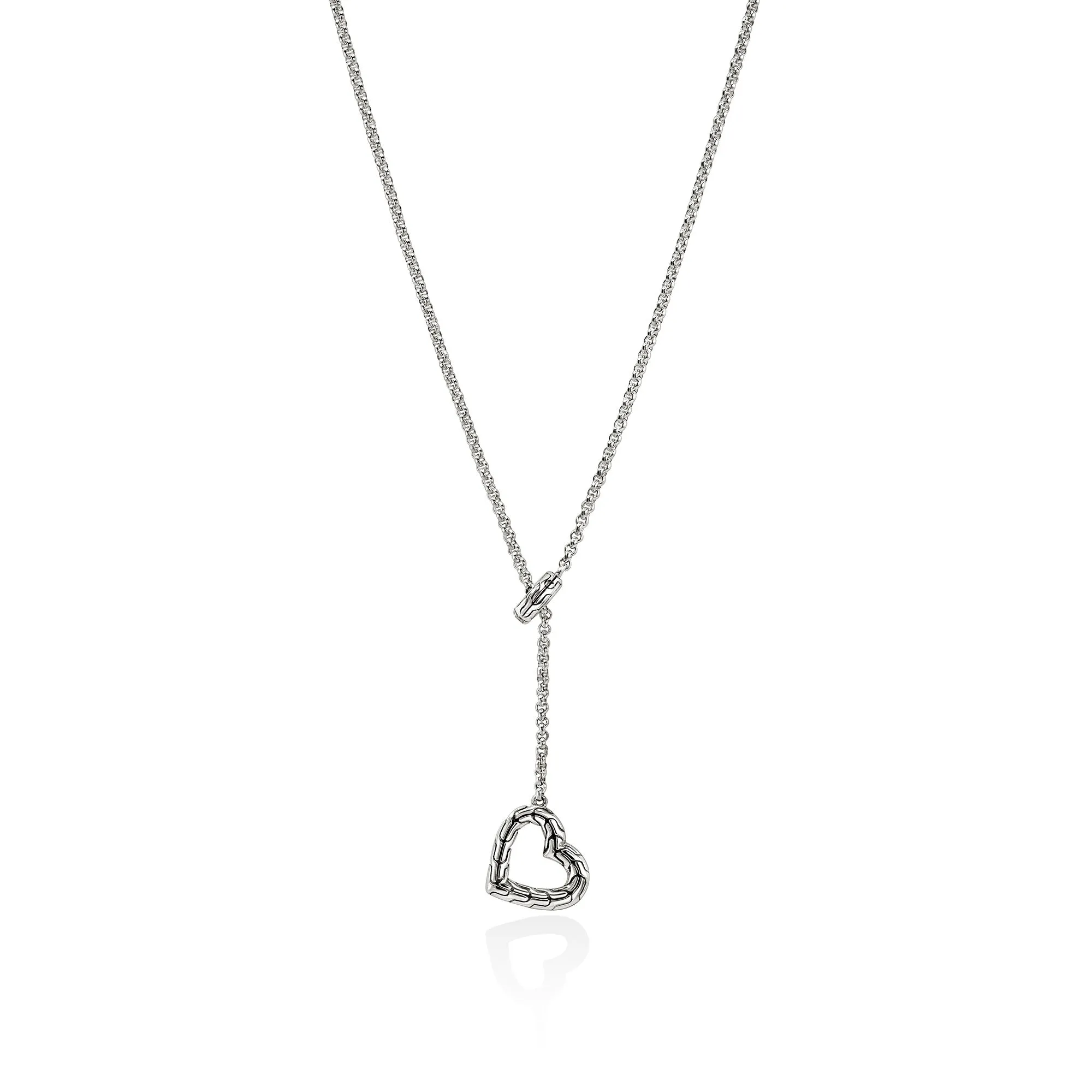 JH Essential Heart Lariat Necklace, Sterling Silver, Gold, Diamonds, 1.5MM|NZZP989902DI sold by John Hardy product image thumbnail 3